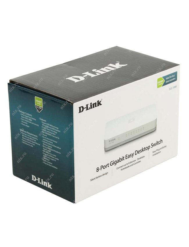 D-Link DGS-1008A 8-Port Desktop Switch